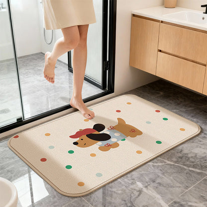 Cute Cartoon Cat Bath Mat