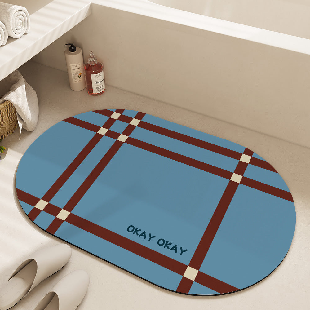 Floral Design Cotton Bath Mat Acalora