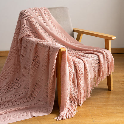 Textured Knit Throw Blanket