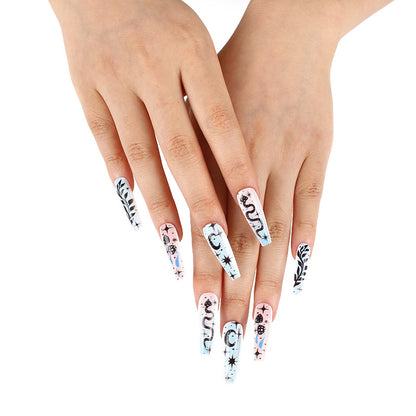 Creative nail art with mystical patterns Acalora