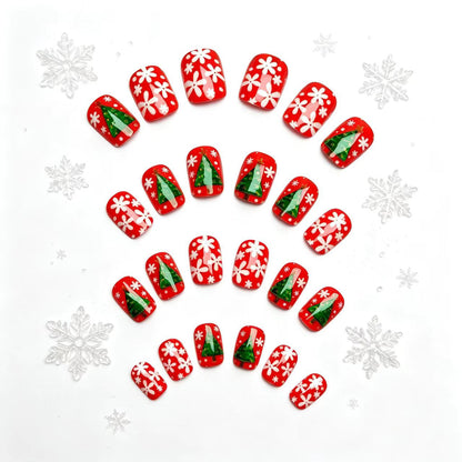 Festive 3D Christmas Tree Nail Art Acalora