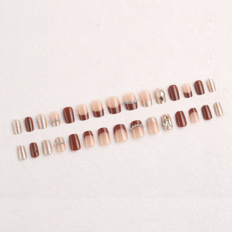 Nail set with Sparkling Crystal and Glitter Accents Acalora