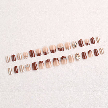 Nail set with Sparkling Crystal and Glitter Accents Acalora