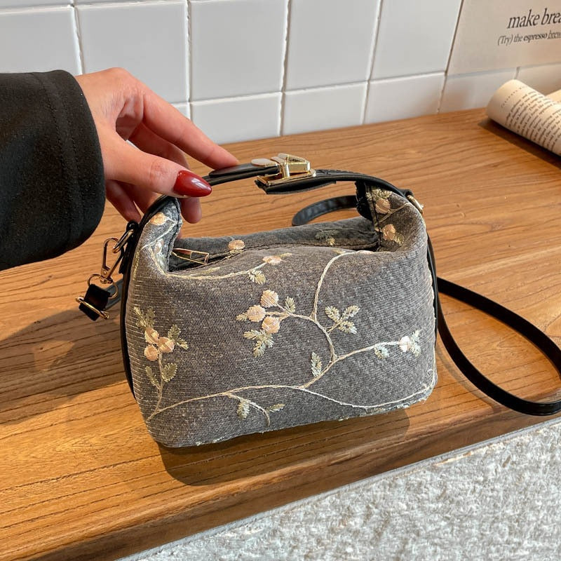 Embroidered Floral Mini Handbag Acalora