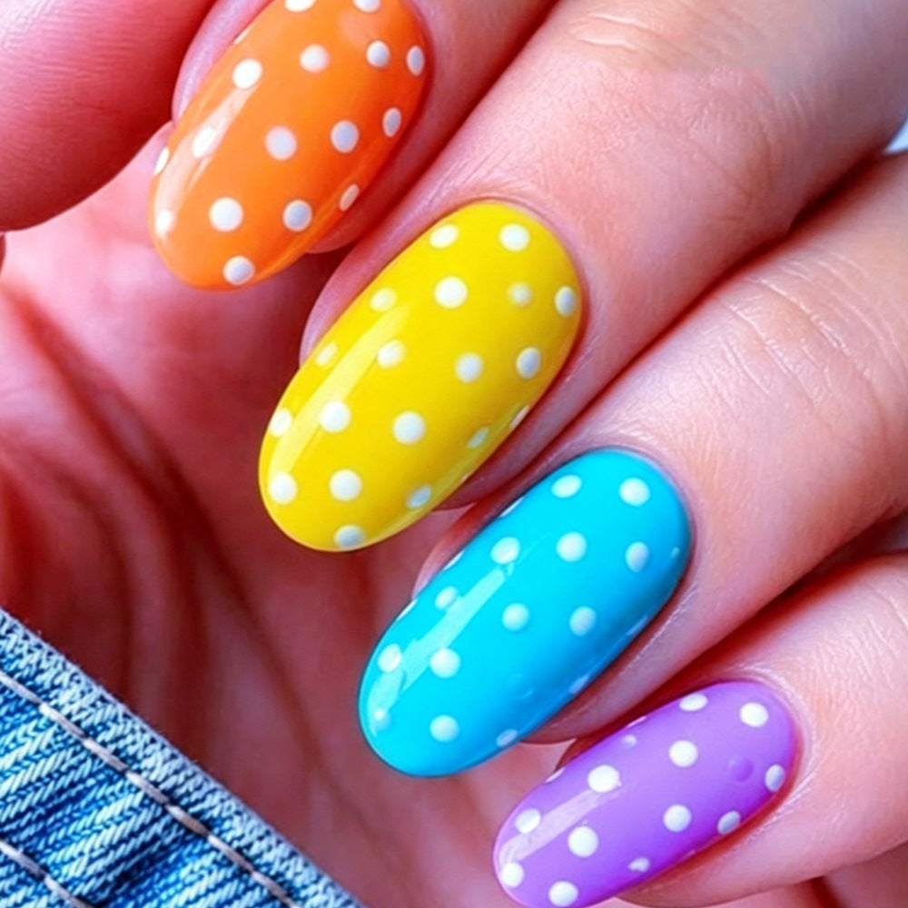 Playful Polka Dot Nail Wraps Acalora