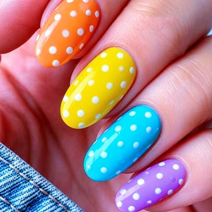 Playful Polka Dot Nail Wraps Acalora