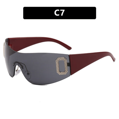 Women's sporty sunglasses in futuristic shield design Bowlift