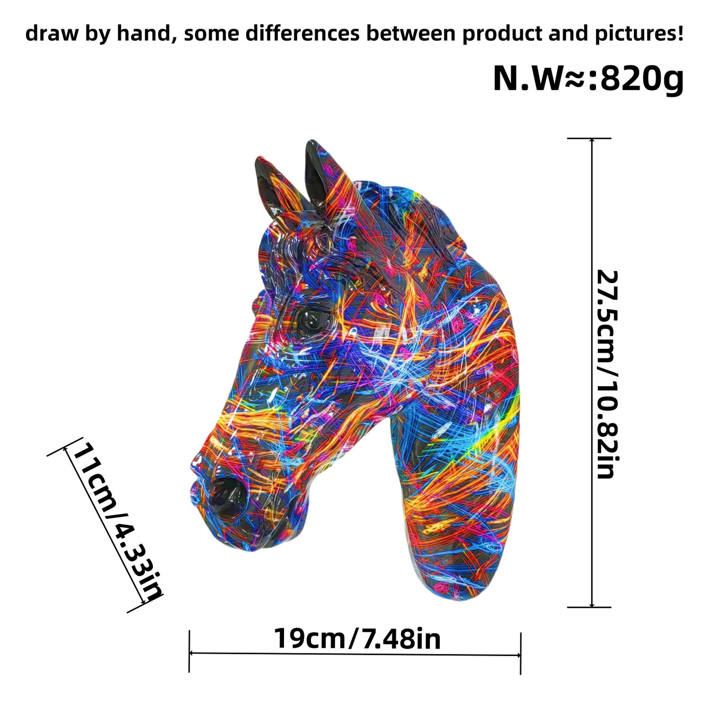 Decorative Horse Head Sculpture Acalora
