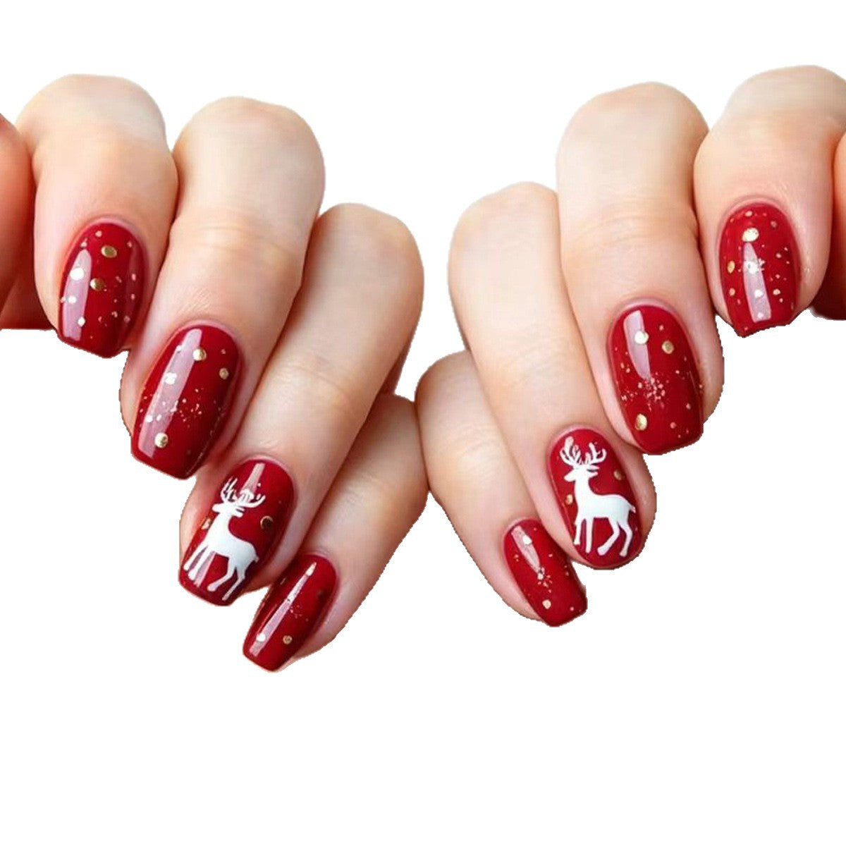 Holiday-Themed 3D Reindeer Nail Art Acalora