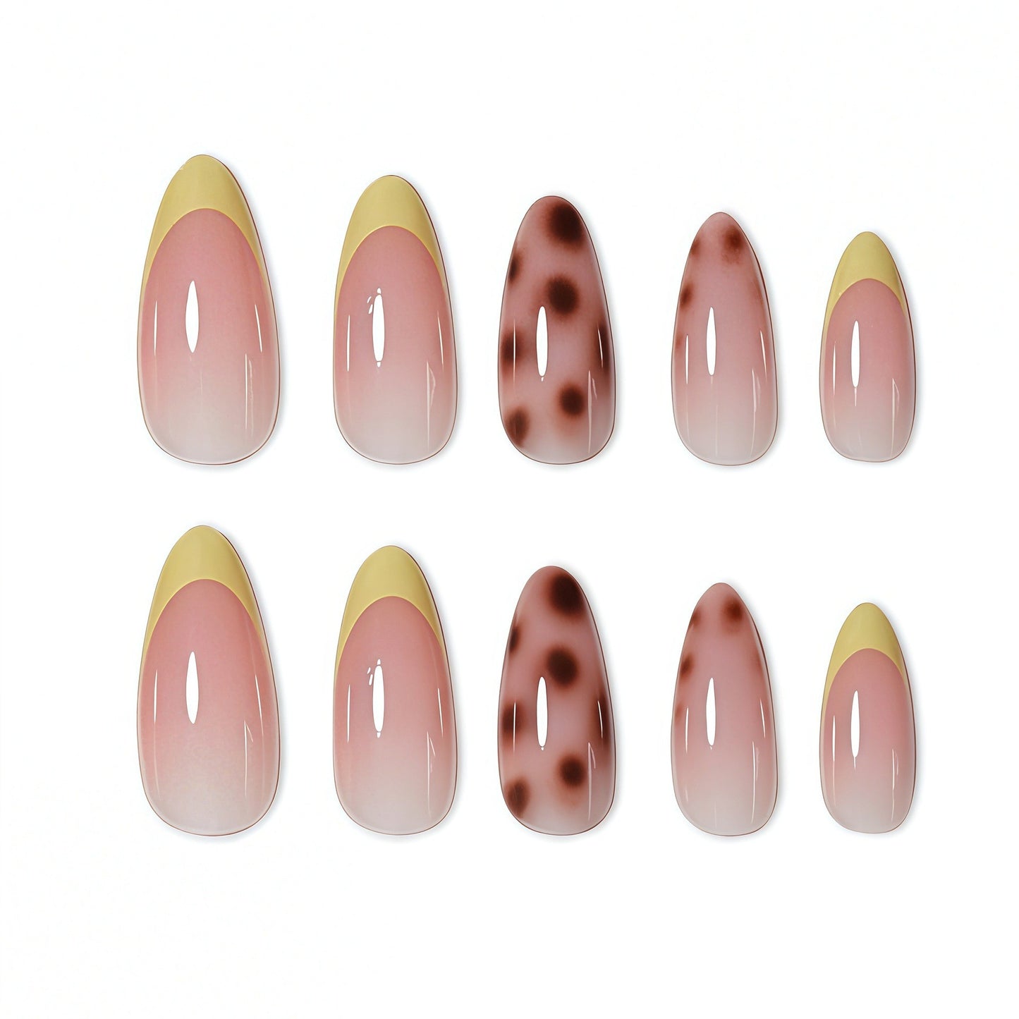 Elegant Gradient Press-On Nail Art Acalora