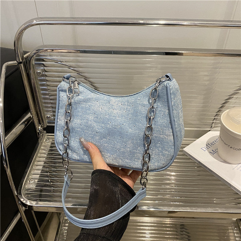 Stylish Chain-Handled Hobo Bag Acalora