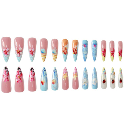 Artistic Sea-Inspired Press-On Nails Acalora