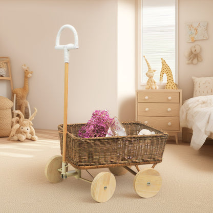 Handcrafted Woven Storage Cart Acalora