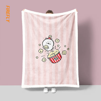 Unisex Cartoon-Themed Fleece Throw Blanket
