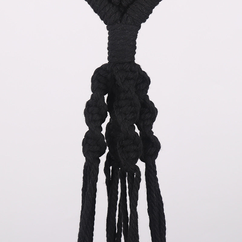 Macrame Plant Hanger with Decorative Design Acalora