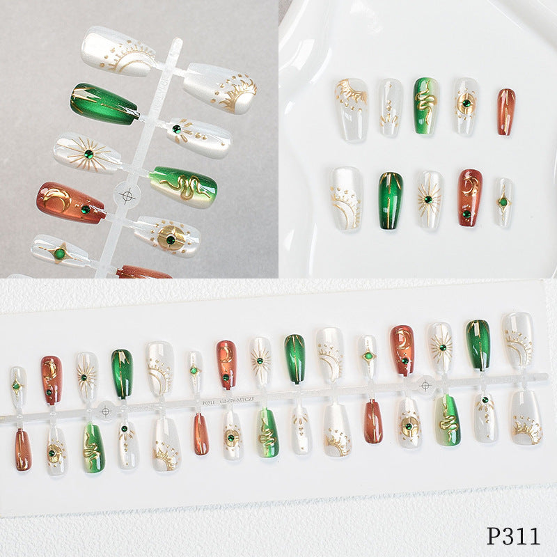 Elegant Floral Design Press-On Nails Acalora