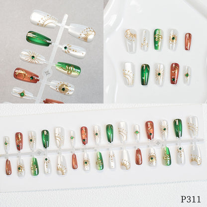 Elegant Floral Design Press-On Nails Acalora
