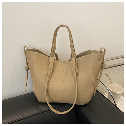 Textured Leather Everyday Tote Bag Acalora