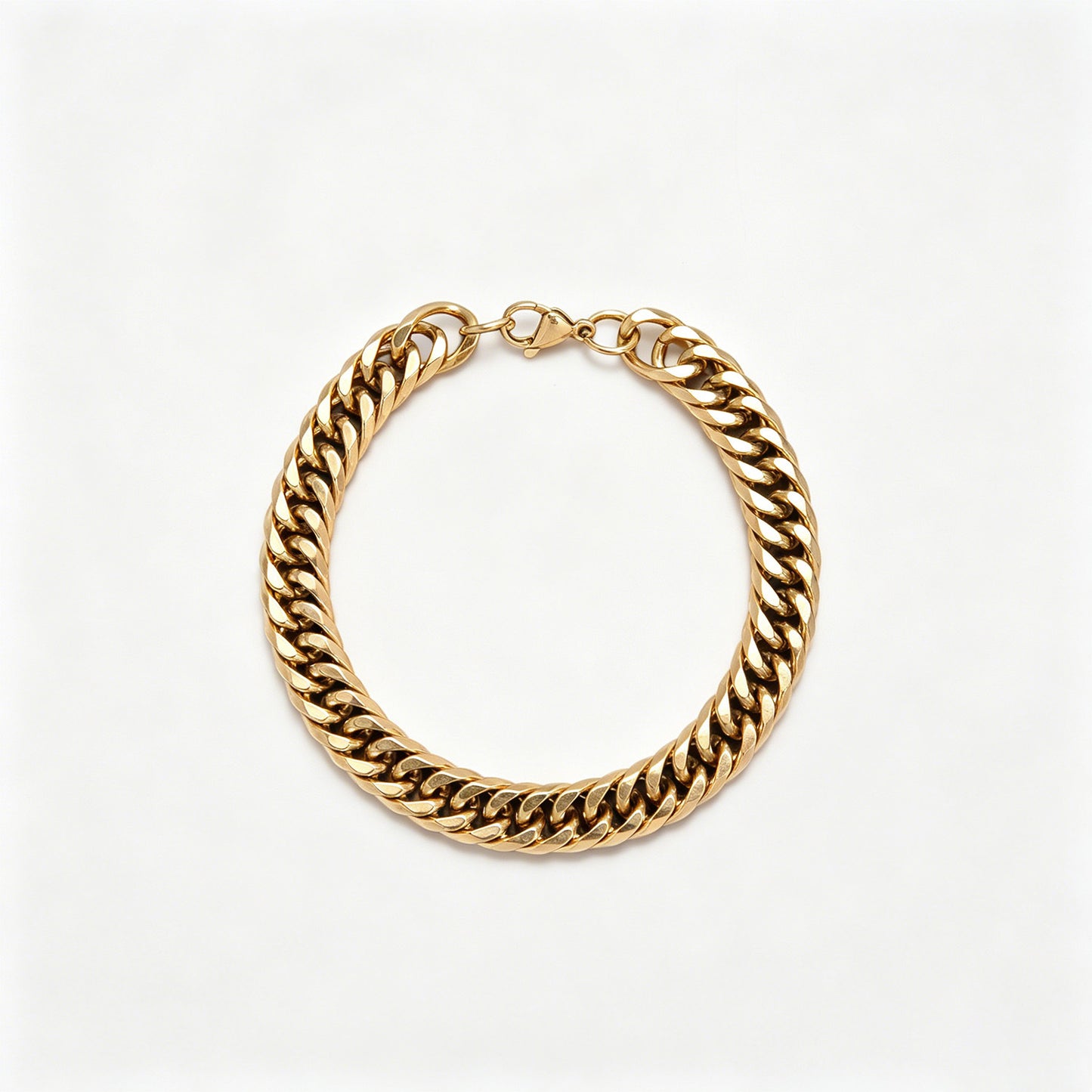 Chunky Metallic Curb Chain Necklace Acalora