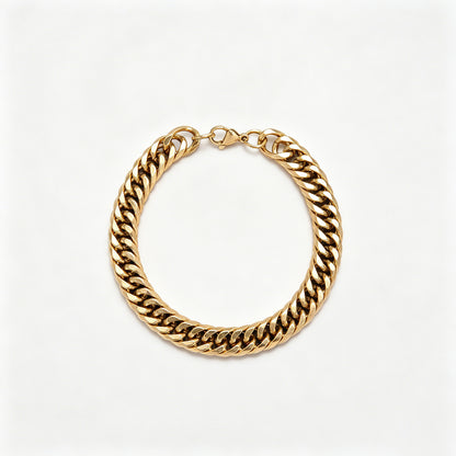 Chunky Metallic Curb Chain Necklace Acalora