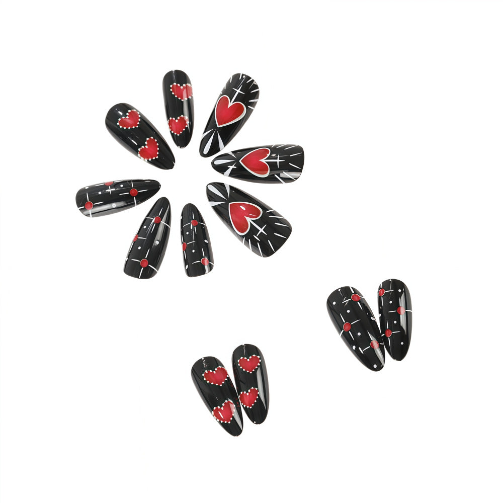 Creative heart design press-on nails Acalora