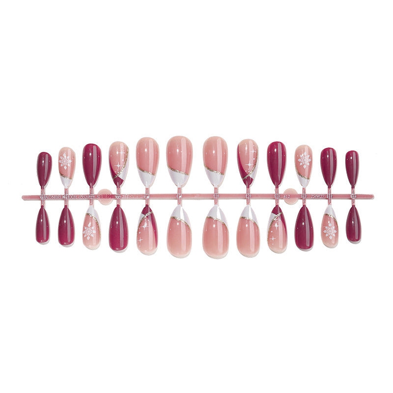 Elegant Decorative Long Press-On Nails Acalora