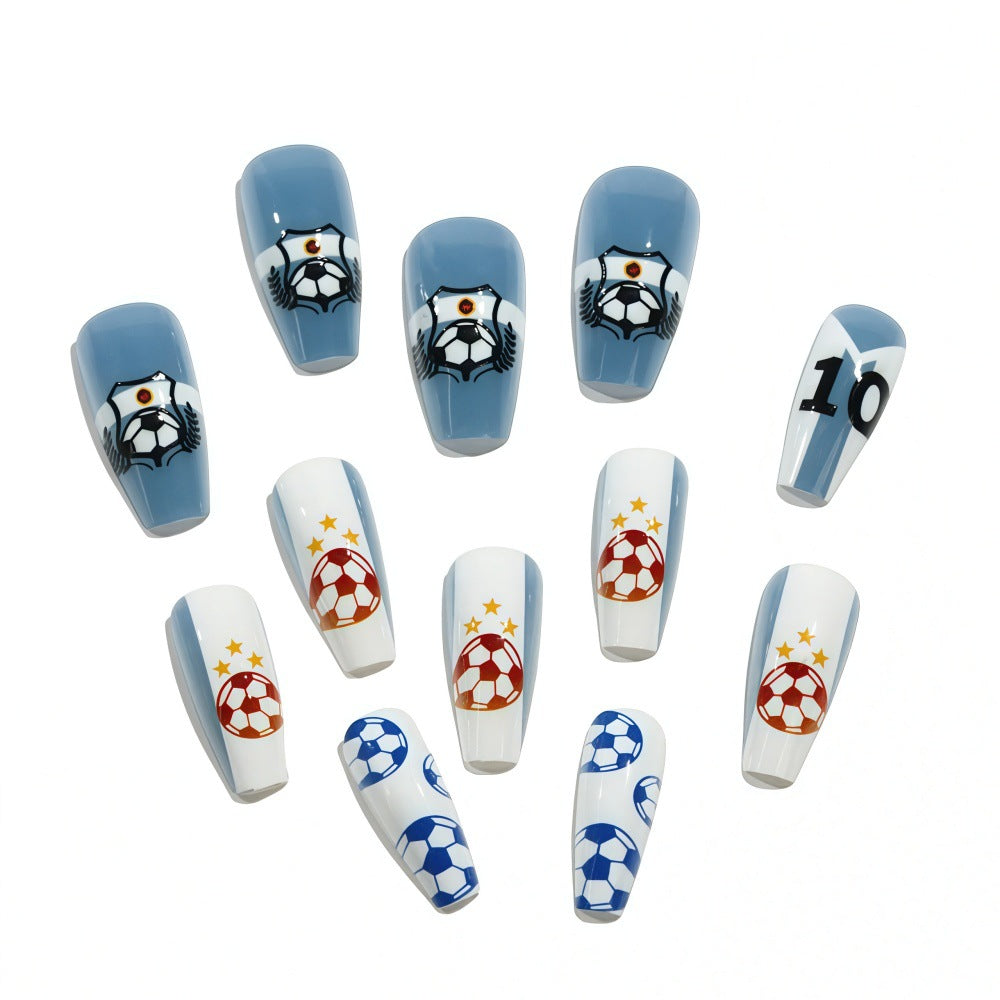 Football motif art nails Acalora