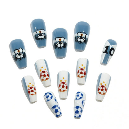 Football motif art nails Acalora