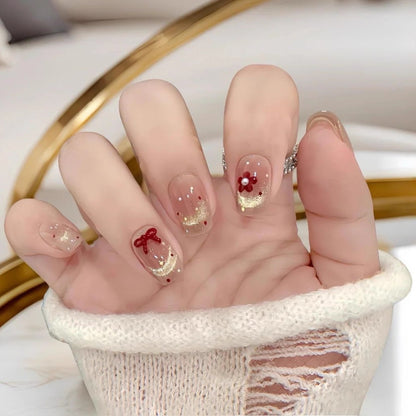 Artificial nails with festive decorations Acalora