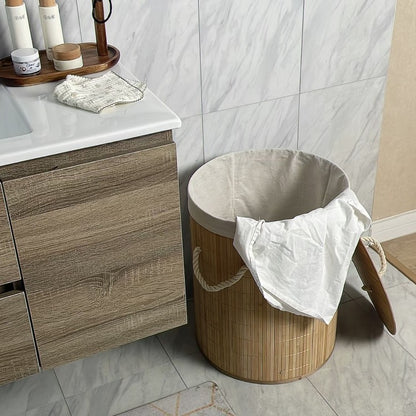 Storage basket with natural bamboo design Acalora