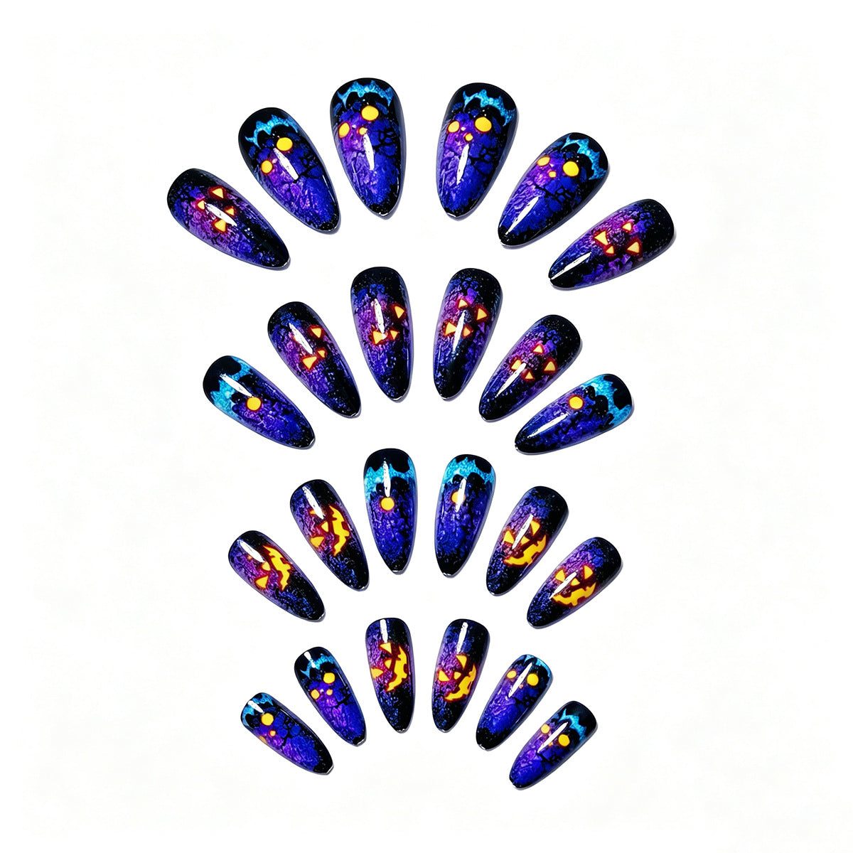 Spooky Pumpkin Themed Nail Art Acalora