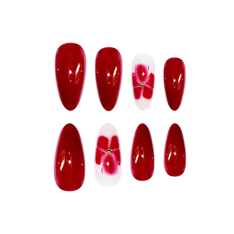 Elegant Floral Press-On Nail Set Acalora