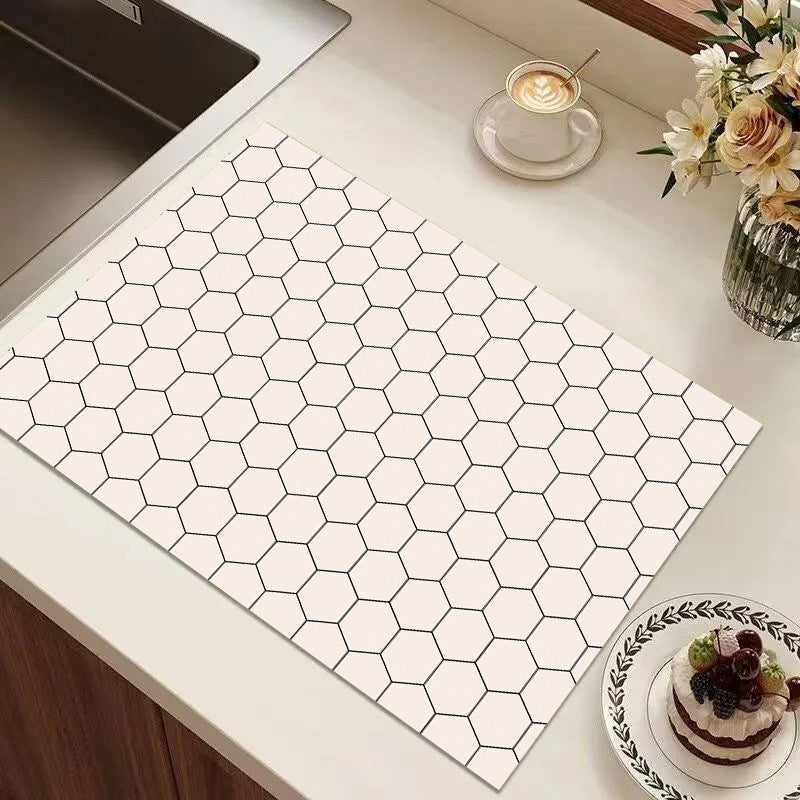 Playful Textured Kitchen Mat Acalora