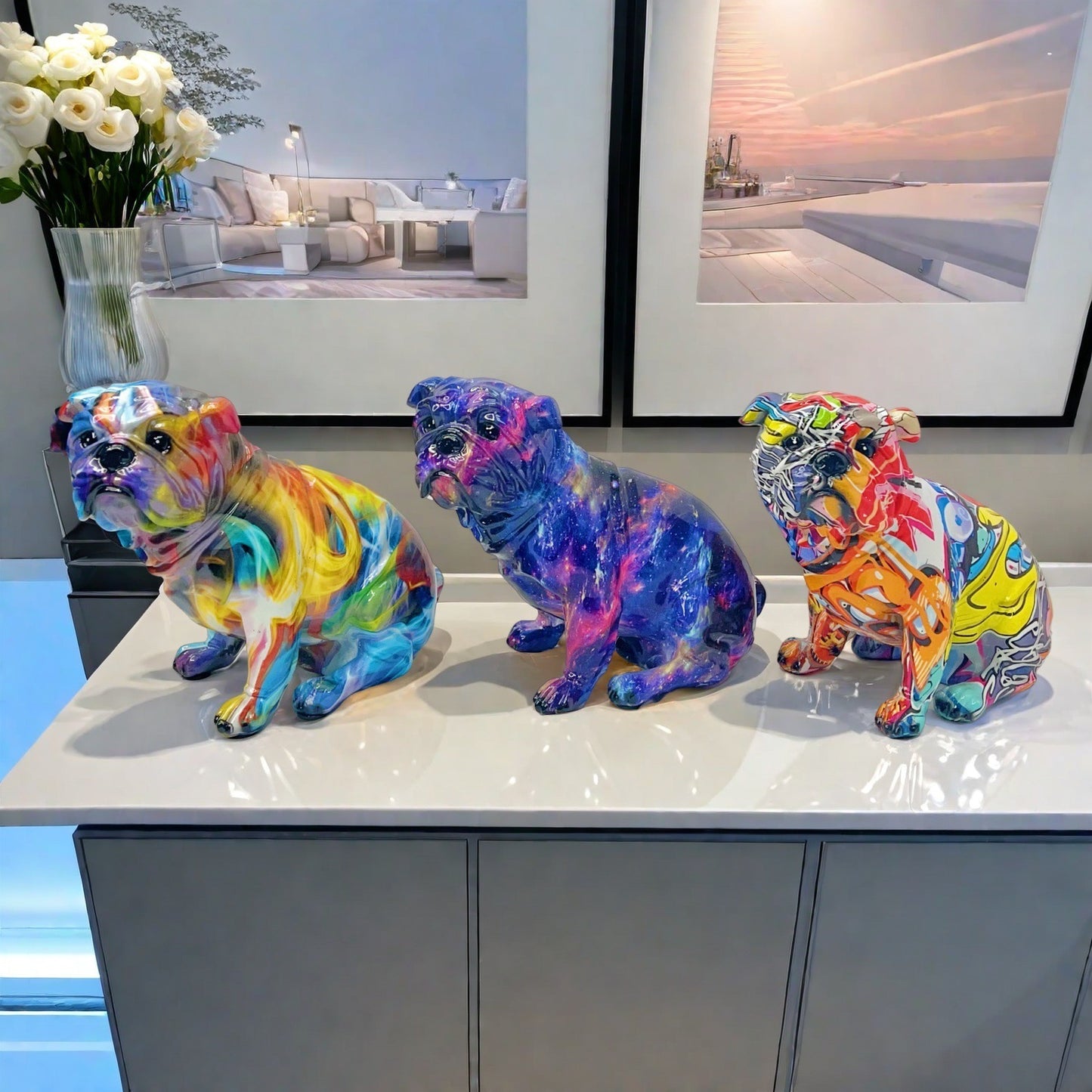 Artistic Bulldog Figurine Acalora