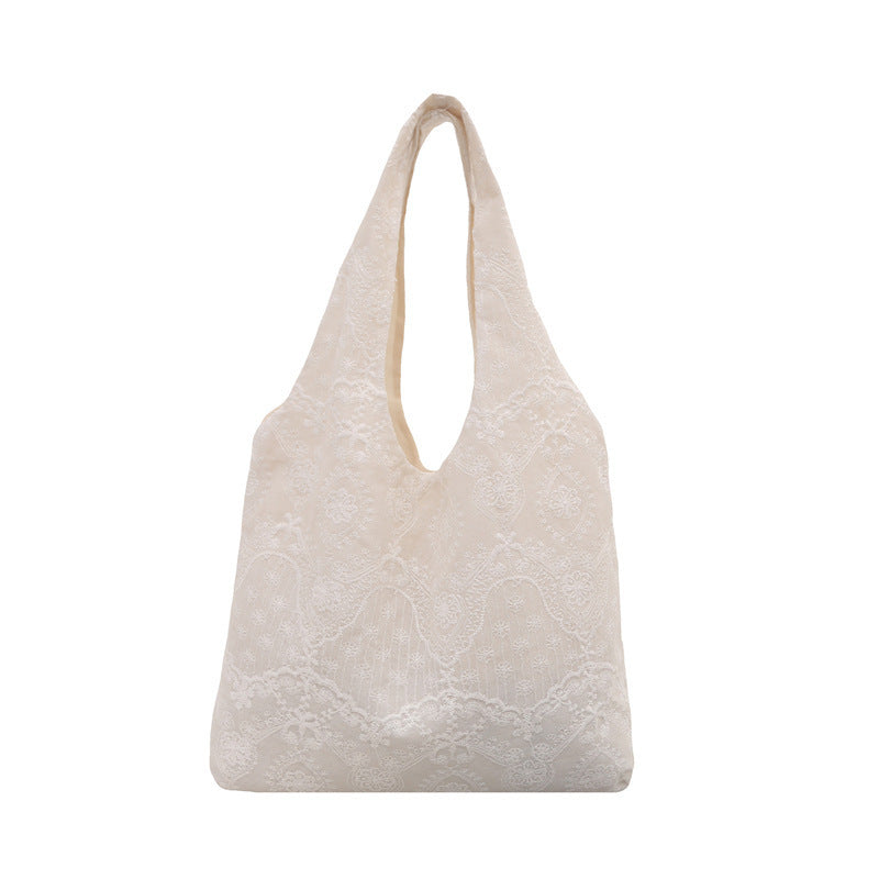 Elegant Lace-Trimmed Shoulder Bag Acalora
