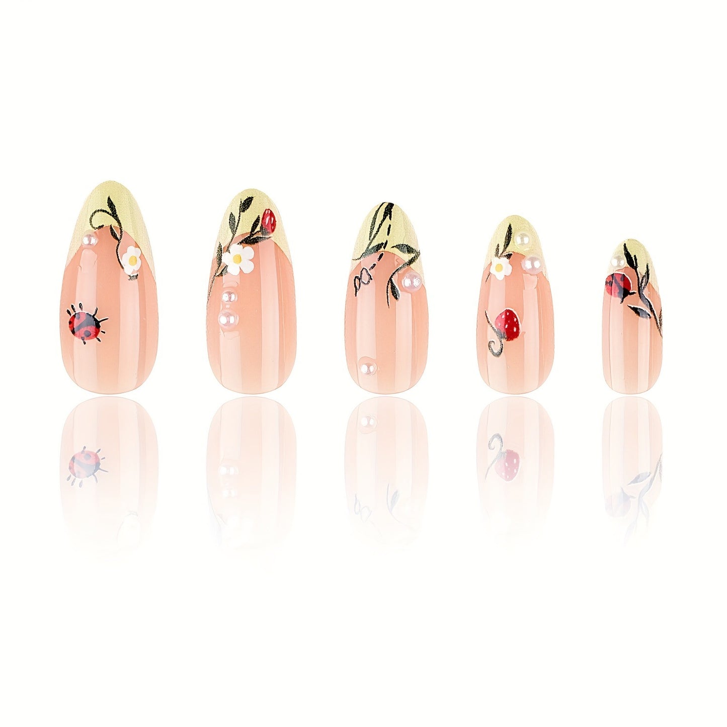Premium Floral Design Press-On Nails Acalora