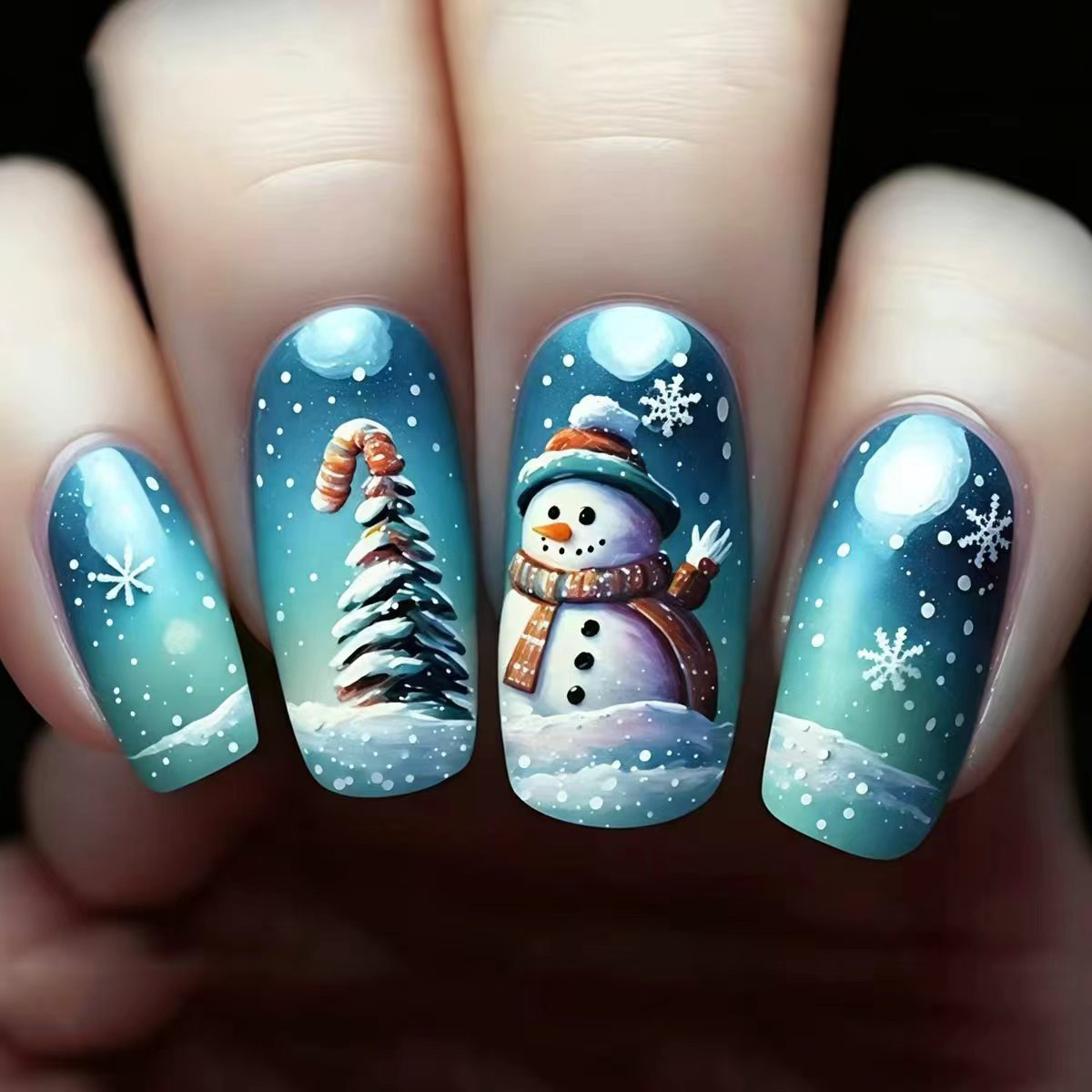 Winter Wonderland Themed Nail Art Acalora