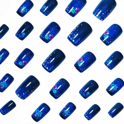 Artistic Gradient Floral Nail Art Acalora