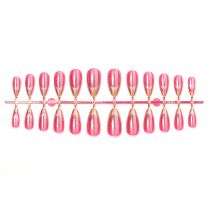 Elegant Stiletto Press-On Nail Art Set with Shimmering Gloss Finish Acalora