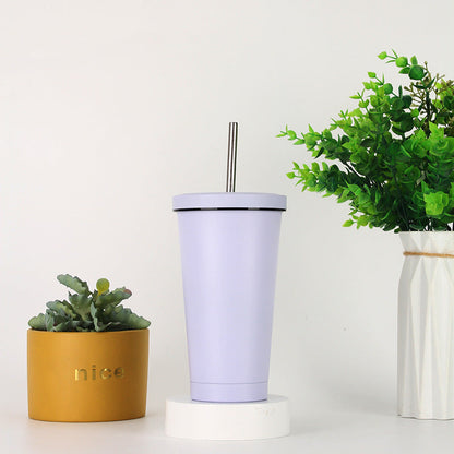 Women's Stainless Steel Tumbler with Straw Skanto