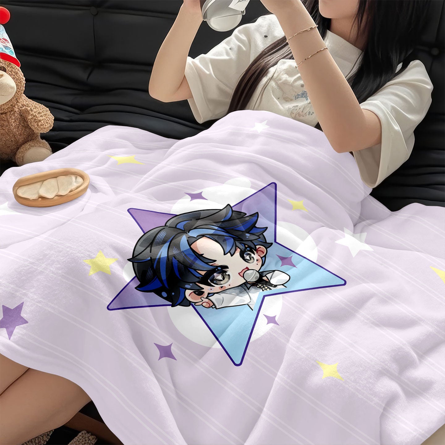 Cartoon-Themed Cozy Blanket