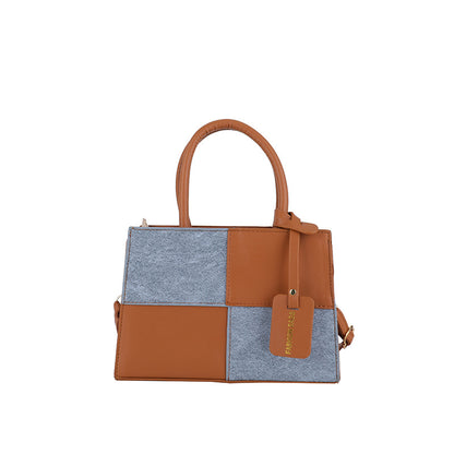 Geometric Patterned Handheld Tote Bag Acalora