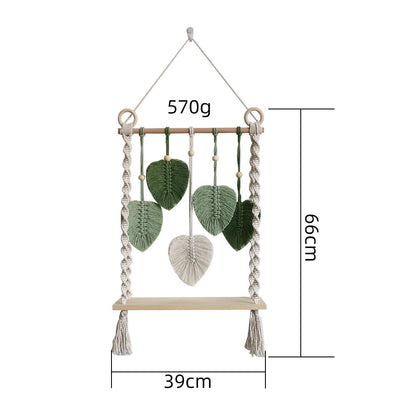Macramé Wall Hanging with Decorative Leaf Patterns