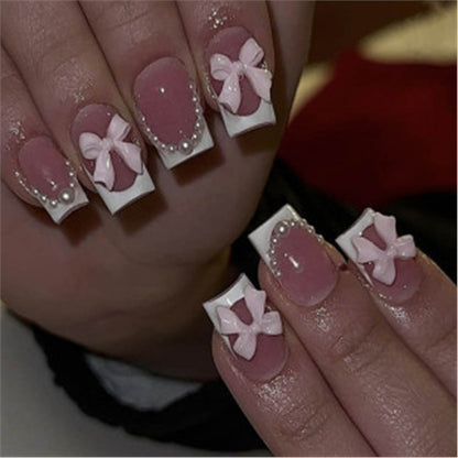 Artistic Press-On Nail Set with Premium Embellishments Acalora