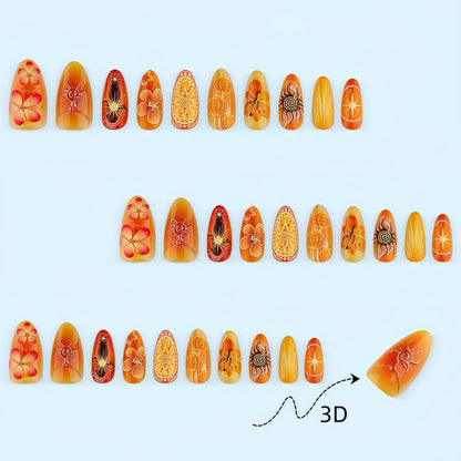 Artificial nails with elegant floral design Acalora