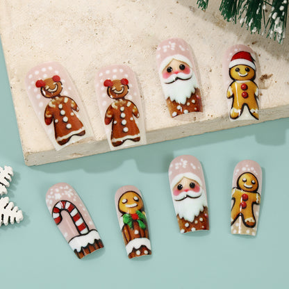 Christmas art nails with festive designs Acalora