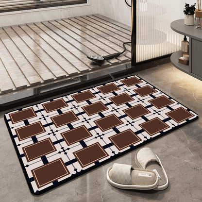Geometric Pattern Bath Mat Acalora