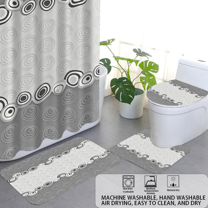 Abstract Design Four-Piece Digital Bathroom Set