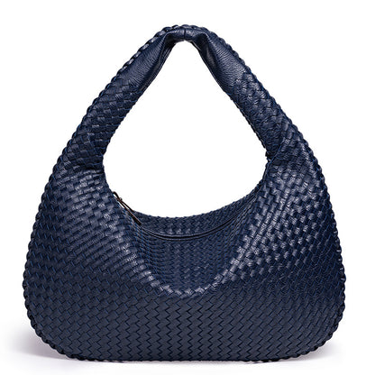 Handcrafted Woven Leather Hobo Bag Acalora