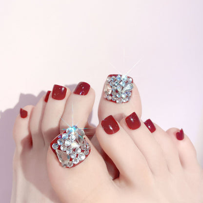 Elegant Decorative Press-On Toenail Set Acalora